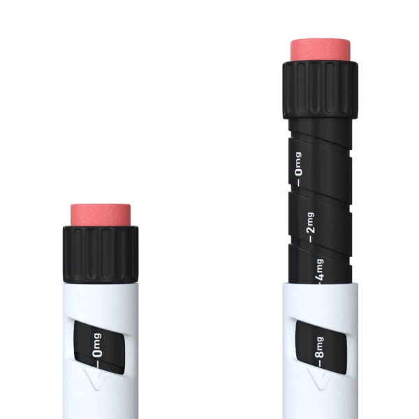 Body Pharm Reta 32mg — research pen quantity-selector dial, close-up