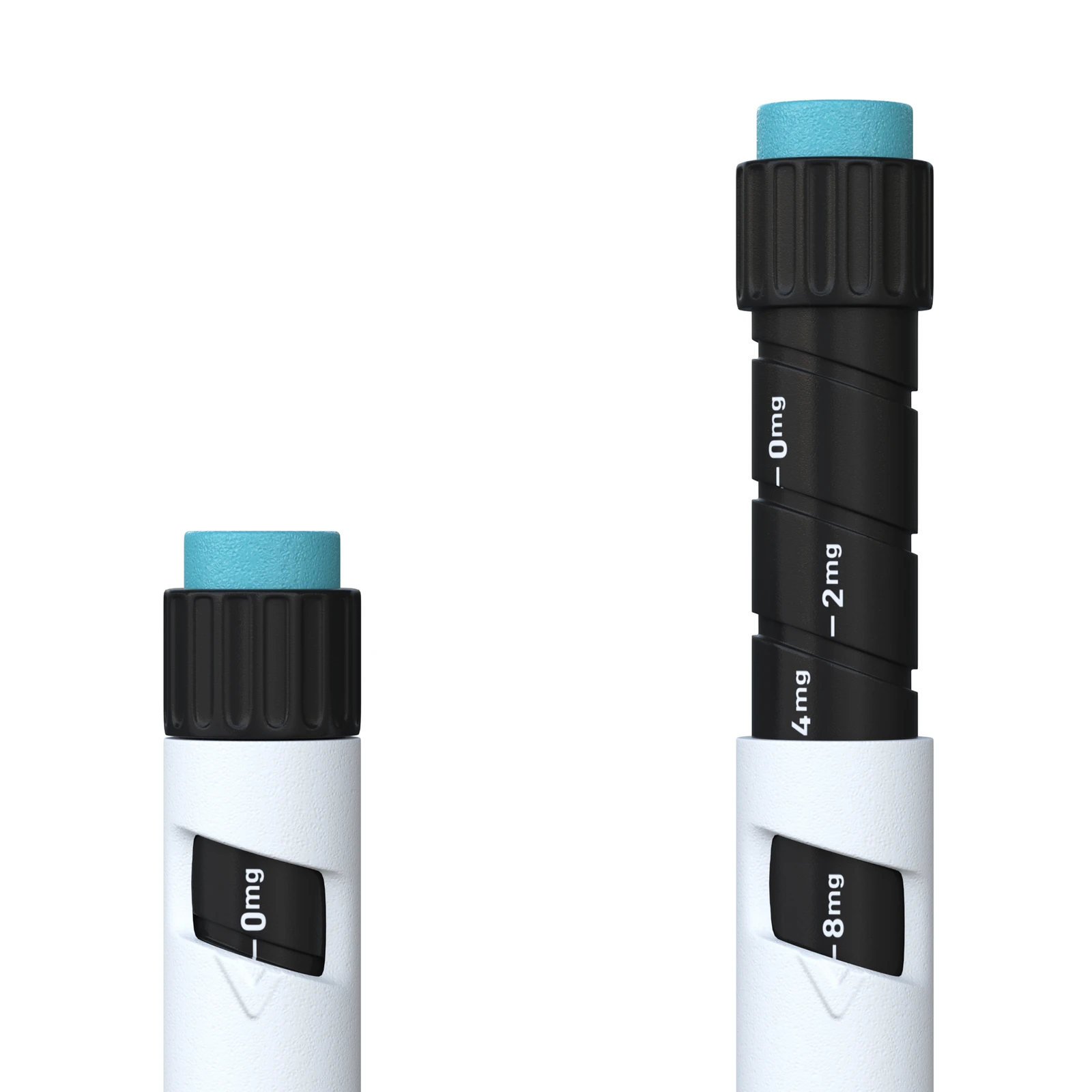 Body Pharm Reta 64mg — research pen quantity-selector dial, close-up